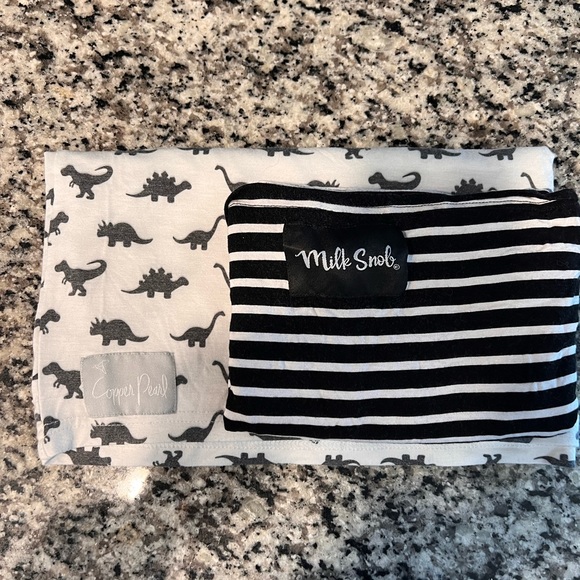 Lot of 2 Nursing and/or car seat covers. Copper pearl and milk snob - Picture 1 of 3